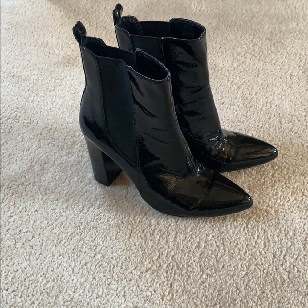 Vince Camuto patent leather boots